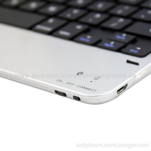 Portable and Dismountable Plug-in 64-key Bluetooth Connection Keyboard for iPad Air, Silver + Black